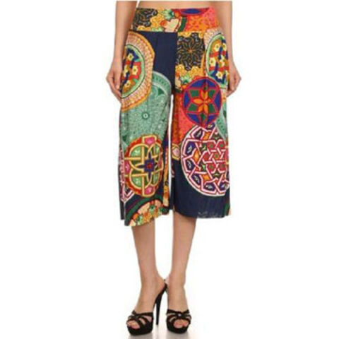 Pleated Gaucho Pants 