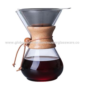 400ML Glass Coffee Drip Brewing Pot Filter Glass Funne Style Pour