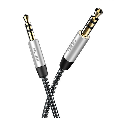 Cable Auxiliar de 1M con Cordón de Nylon, Cable Adaptador de Audio para Altavoz de 3.5mm para iPhone