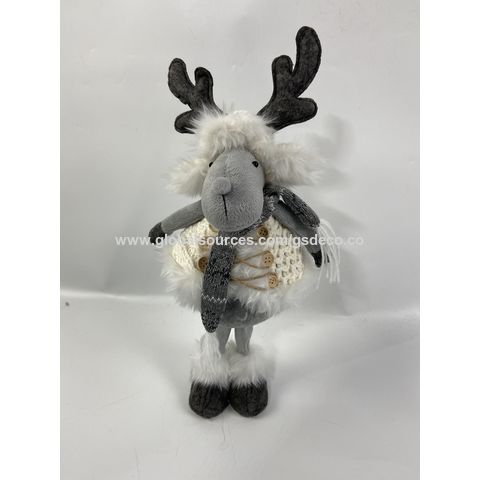 Hot Sale offers Christmas Fabric Reindeer Dolls Promotional Gift Custom Made Plush Deer