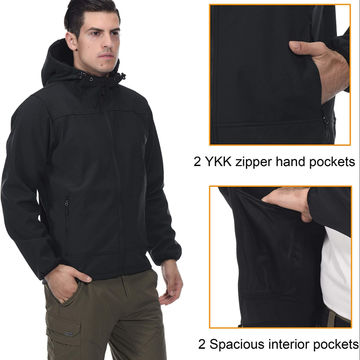 China MIER Men's Water Resistant Tactical Jacket with Hood, Fleece ...