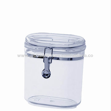 Oval Shape Acrylic,plastic Seal Airtight Canister, Food Jar , Food