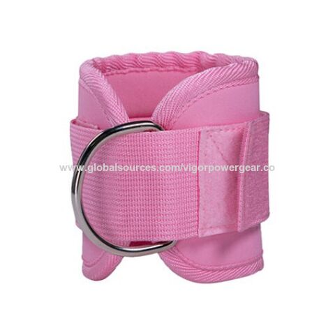Details about   Weight Lifting Ankle Strap D-Ring  Pulley GYM Padded Ankle/Anklet Straps VALIANT 