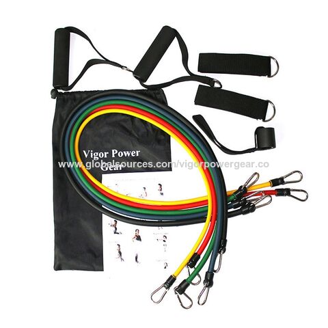 Conjunto de Faixas de Resistência Vigor Power 11PCS Inclui 5 Faixas de Exercício for sale at factory direct price