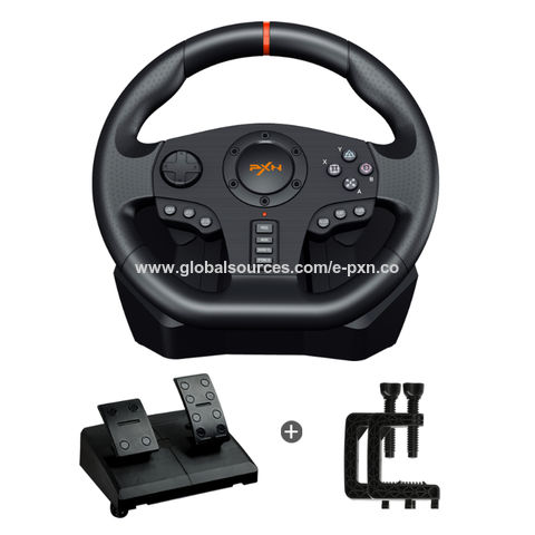 PXN-V9 Racing Gaming Steering Wheel Pedals Kit , Bus Driving Simulator for  Xbox