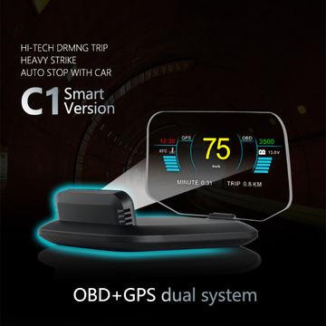 Voiture HUD affichage tête haute numérique GPS Navigation compteur de  vitesse GPS double système écran d'affichage avec – acheter aux petits prix  dans