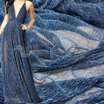 Shiny Royal Blue Pleated Lurex Fabric For Prom Dress - Buy China Wholesale  Pleated Lurex Fabric $1.1 | Globalsources.com