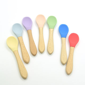 Colorful Food Grade Silicone Baby Feeding Spoon - China Silicone