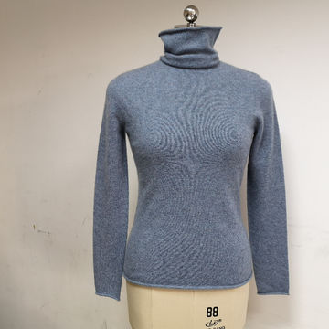 Buy Wholesale China Ladies Pure Cashmere High Neck Pullover Seamless ...