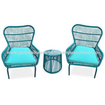 Turquoise All Weather Wicker 3 Piece Set Patio Furniture Outdoor China On Globalsources Com Patio Furniture Outdoor, Turquoise Wicker Outdoor Furniture