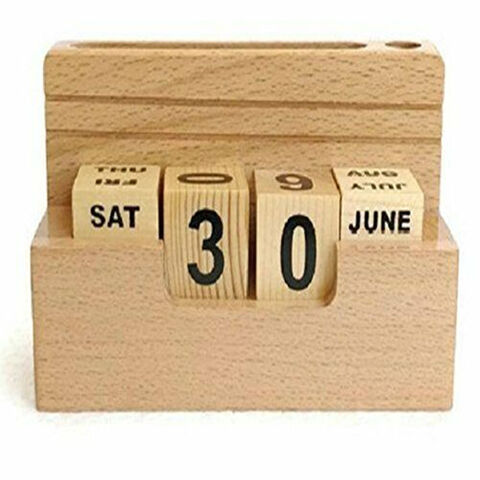 Buy Wholesale China Wooden Cube Desktop Blocks Calendar For Home Office ...