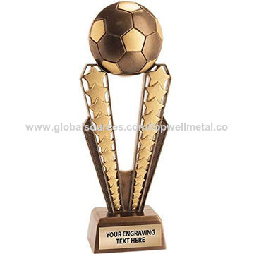 FOOTBALL SOCCER TROPHY 3 SIZES AVAILABLE ENGRAVED FREE BALL COLUMN TROPHIES 
