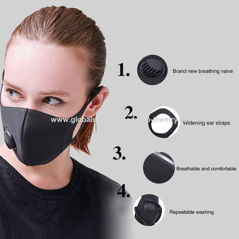 PM 2.5 Staubmaske mit Aktivkohlefilter, Anti-Beschlag, Grippeschutz Mundschutz für Outdoor-Aktivitäten