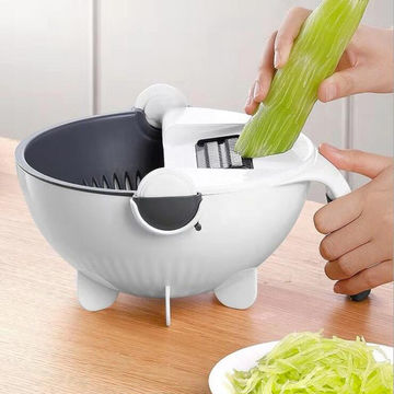 Handheld Vegetable Mandoline Slicer Grater Multipurpose Potato Veggie  Cutter Food Chopper with Drain Basket Kitchen Tools - AliExpress