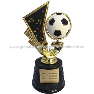 FOOTBALL SOCCER TROPHY 3 SIZES AVAILABLE ENGRAVED FREE GOLD PRIME RESIN TROPHIES 