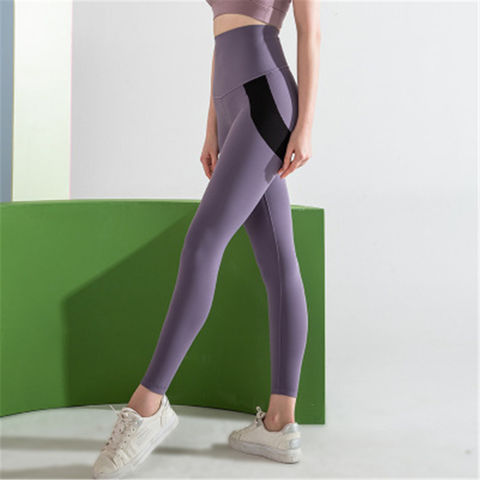 China New nude yoga pants women running exercise fitness pants nine