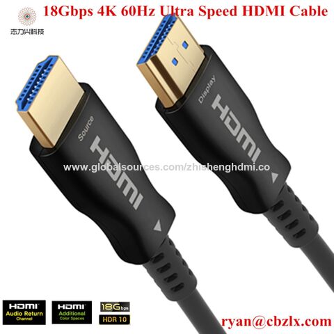 China 10m 33ft Ultra High Speed Hdmi 2 0b Male To Male 18gbps Active Optical Fiber Cable 4k 60fps 4 4 4 On Global Sources Hdmi Fiber Cable Apple Tv Cable Cable Hdmi