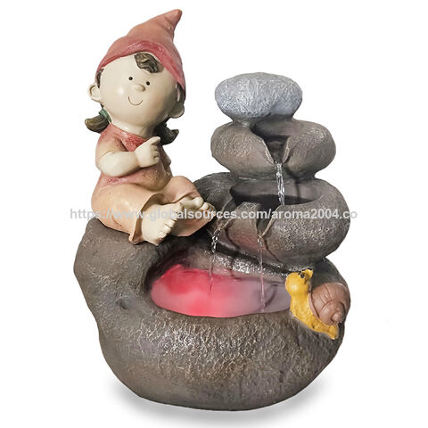 Fontaine d'intérieur avec pompe et humidificateur atomiseur de brume, sculpture de fille, fabricant d'appareils ménagers for sale at factory direct price
