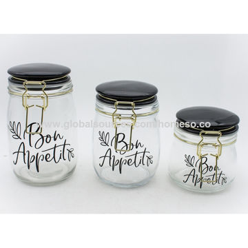 Airtight Glass Canister with Metal Lid