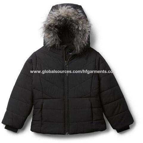 Winter Coats Faux Fur Coat Kids Jackets, Toddler Faux Fur Coat With Hood