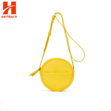 round yellow purse