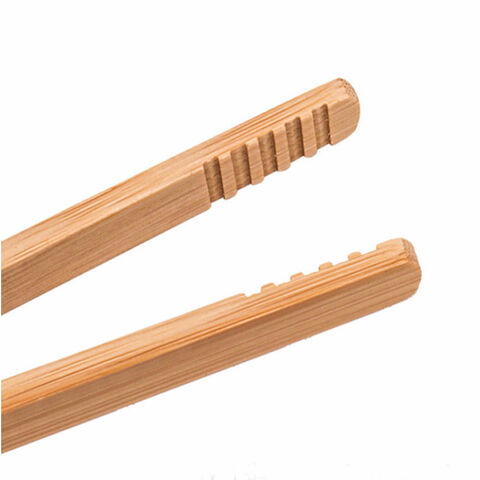 ملقط خبز صغير عالي الجودة من الخيزران الآمن غذائيًا بطول 18 سم مع شعار for sale at factory direct price