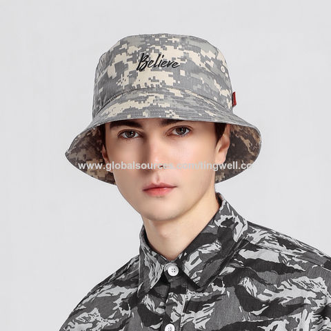 cotton camo bucket Hats Caps 