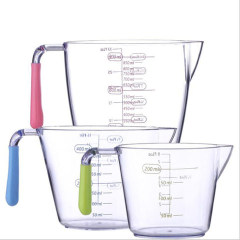 Nouveau jeu de tasses à mesurer et de cuillères en plastique colorées pour la pâtisserie en gros for sale at factory direct price
