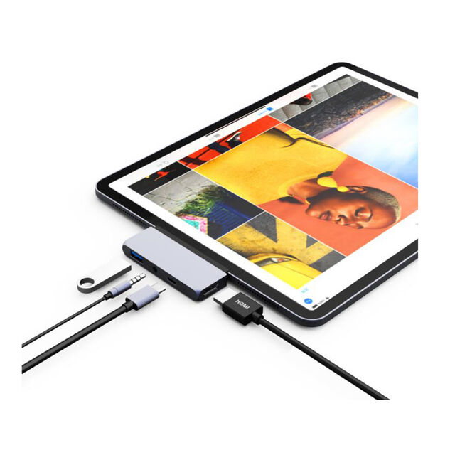 Hub USB pour iPad Pro 2019 2020, station d'accueil HDMI USB 3.0, DisplayLink