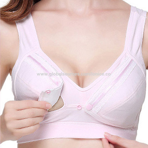Women Nursing Maternity Bra Push Up Breastfeeding Bralette Cotton Underwear  Soft