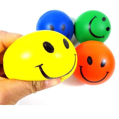 Buy Wholesale China Wholesale Colorful Smile Face 2.5 Inches Soft Pu ...