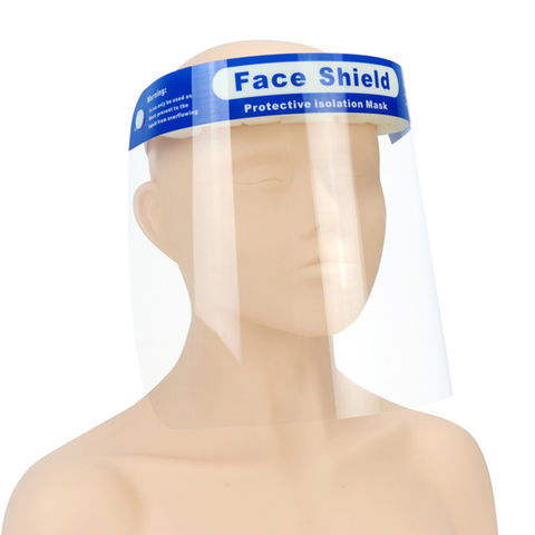 Écran facial de protection PET transparent antibuée pour l'industrie et la sécurité au travail