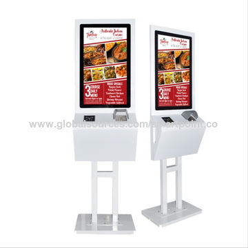 Restaurant Lcd Touch Screen Self Service Ordering Kiosk With Credit ...