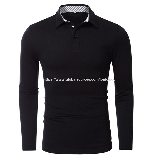قميص بولو بأكمام طويلة عالي الجودة بسعر المصنع بالجملة - تيشيرتات كاجوال مسامية for sale at factory direct price