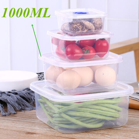 Buy Wholesale China 1000ml Food Storage Container Set 3 4 Pc Clear Food Crisper Pp Material Refrigerator Storage Box Refrigerator Storage Box At Usd 1 39 Global Sources