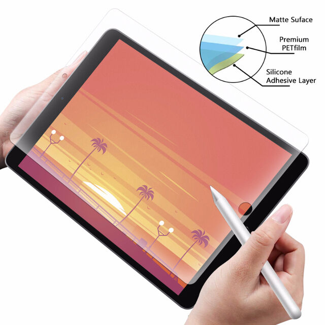 فيلم حماية لجهاز آيباد اير 2019 - للكتابة كالورق، مقاوم للصدمات، مضاد للتوهج for sale at factory direct price