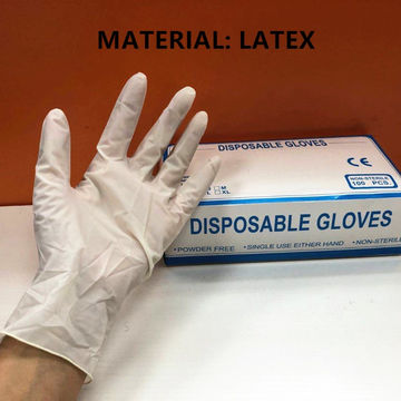 disposable powdered latex gloves