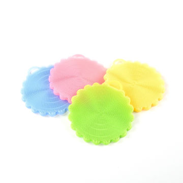 Verschiedene, farbenfrohe, weiche Silikon-Gummi-Badereinigungsbürsten mit Band für die Dusche for sale at factory direct price