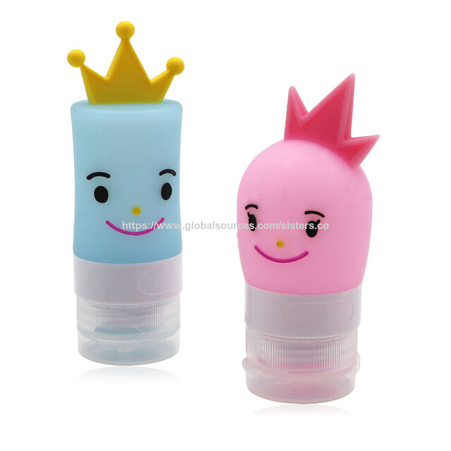 Botellas de Viaje de Silicona, Juego de Contenedores de Viaje Rellenables de Silicona a Prueba de Fugas, Paquete de 2