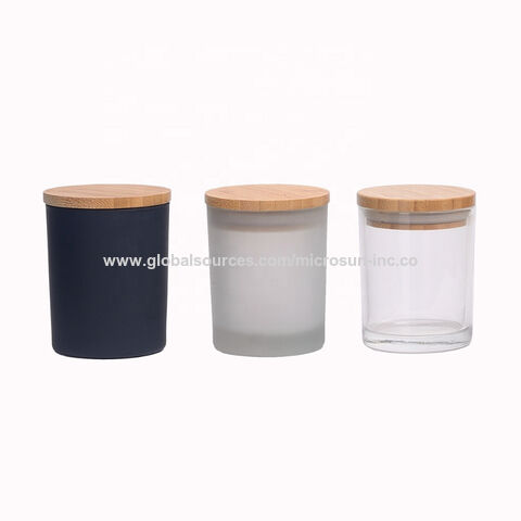Wholesale Custom Modern Frosted Glass Candle Jar with Wooden Lid - China Glass  Candle Jar with Lid and Frosted Glass Candle Jar with Lid price
