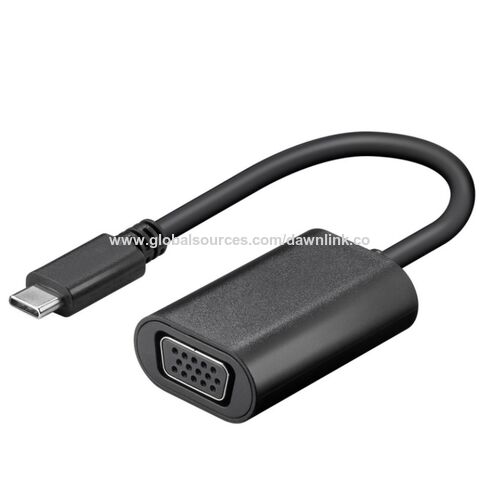 Buy Wholesale China Dawn Link Usb C To Vga Adapter Usb Link Cable 0.2m  1080p Black Usb C Male To Vga Female & Vga at USD 6.99