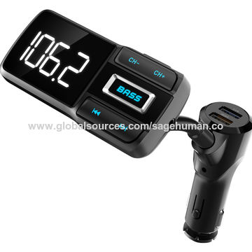 Kit Manos Libres Bluetooth con Carga Rápida 3.0 / Transmisor FM con Cargador de Coche for sale at factory direct price