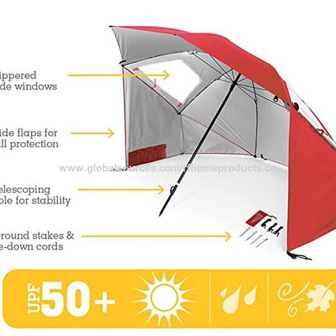 China Sun UV And Rain Beach Umbrella Canopy For Outdoor Camping And ...