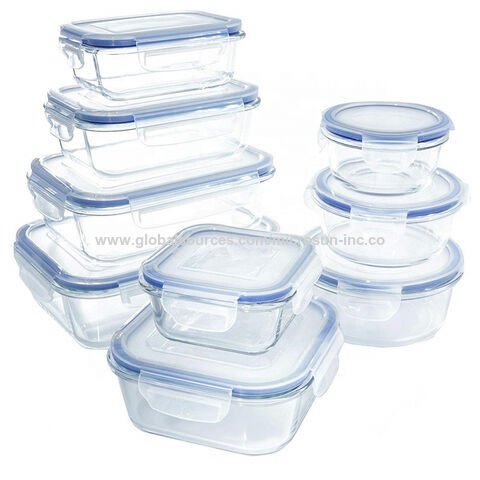 Round Square Borosilicate Glass Food Storage Container with Lid - China Glass  Containers and Glass Food Container price