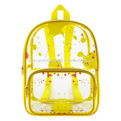 clear yellow backpack