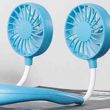 2020 Summer 3 Speeds Portable Fan Hands-free Lazy Neck Band Hanging USB Recharge 