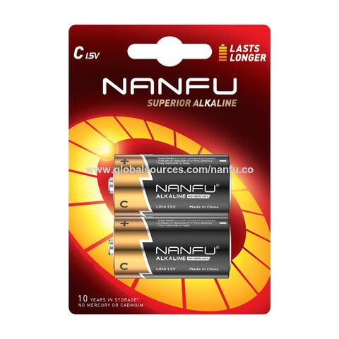 Buy China Wholesale Nanfu 1.5v Lr14 C Alkaline Batteries 10 Years Shelf  Life, 2b Packing Super Grade For Gas Stove, Flashlight, Radio, Toys Etc & Alkaline  Battery, Dry Battery, Dry Cell, C