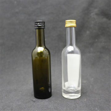 24 botellas pequeñas de licor de vidrio con tapas, botellas de vino de  vidrio pequeñas, botellas de alcohol vacías reutilizables con tapa de rosca
