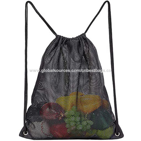 Sac à dos de plage de sac de sport de maille de cordon pour transporter le