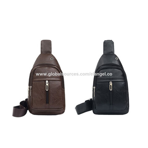 Buy Wholesale China Custom Durable Waterproof Leather Travel Men Sling 